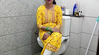 My hot Indian stepmom fucks me dirty in bathroom