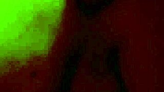 Shower asshole gaping with huge dildo stretches wide