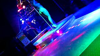 blonde german stripper teases rips clothes at ed's bar on titty tuesday