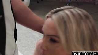 wifey blonde hotwife rides fiance's huge cock balls deep!!