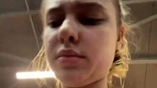 bbw amateur gets extreme shaved pussy fucked raw outdoors in public quickie with cum closeup