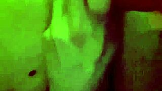 Shower asshole gaping with huge dildo stretches wide