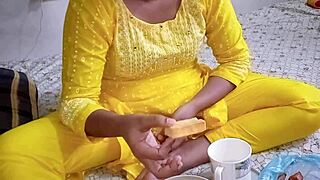 indian girlfriend enjoys first anal fucking time with boyfriend part 01