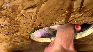 Gloryhole Slut Chokes on Two Monster Cocks for Cum-Filled Holes