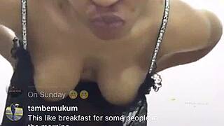 curvy black african beauty flaunts huge tits and hard nipples