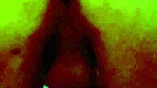 Shower asshole gaping with huge dildo stretches wide