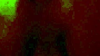 Shower asshole gaping with huge dildo stretches wide