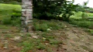 colombian wife excites flashing panties legs outdoor public risky people pass