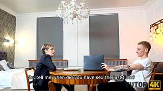 tutor with short hair bangs disciple hard?! unforgettable affair!