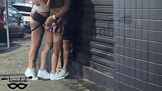 Tiazinhah Drags Carnival Flirt to Public Square for Dogging Gangbang Ride