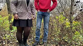 Fat Chubby Mother-in-Law Dominates Outdoor Pantyhose Piss Fetish