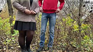 Fat Chubby Mother-in-Law Dominates Outdoor Pantyhose Piss Fetish