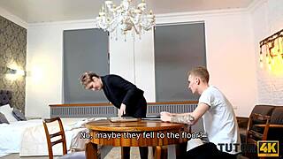 tutor with short hair bangs disciple hard?! unforgettable affair!