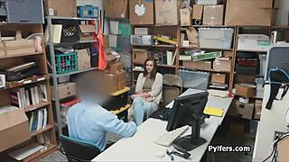 security guard pounds two amateurs on hidden office cam