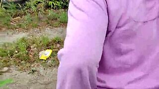 colombian wife excites flashing panties legs outdoor public risky people pass