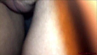 she spreads her wet pussy for his hungry tongue in the bathroom