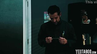 janitor rails my tiny blonde teen's hairy cunt hard in class