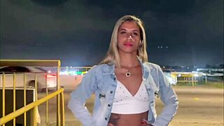 Wife Entices Cuckold Hubby with Steamy Public Amateur Rubbing and Blowjob