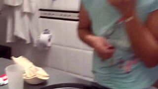 stepson strokes my big ass i slip on lingerie to tease him then we fuck hard 🔥🍑😈
