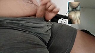 cuckold husband strokes his small cock fantasizing about his horny wife fucking hot studs relentlessly