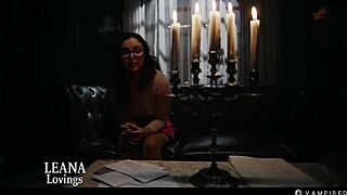 in the old gothic manor the sexy blonde vampire mesmerizes the nerdy girl into submissive lezdom bliss