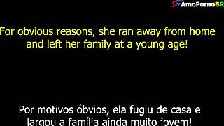 dude, ever wonder why bathroom talks with this brazilian anal teen get so real? subtitled