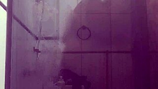 Stepmom fucked bent over bathroom sink by big cock