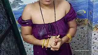 sexy indian bhabhi takes a bath