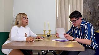 Blonde round ass slut begs tutor wreck tight wet pussy. Fuck me if i pass class!