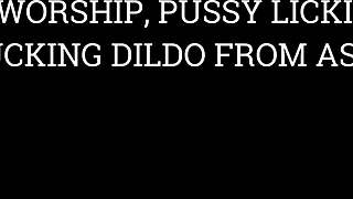 Lick My Feet Worship Pussy Suck This Dildo Fresh From My Ass Now!