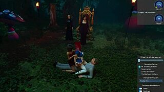 caroline's wonderland fantasy finale unleashes group strapon play with big cocks outdoor redhead action