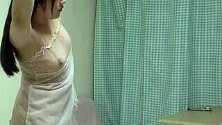 whoa this japanese babe's big tits in thong mini dress