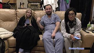 Jasmine rose spreads ass backstage for Dr Tampa's corporate slave doggy in hospital parody