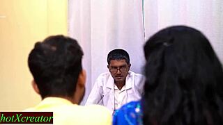 Beautiful patient seduces doctor with dirty talk fucking kissing domination in hospital chamber