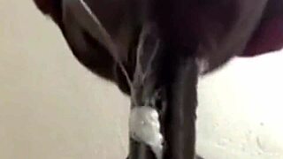 Super sloppy deepthroat close-up blowjob ends in cum-filled mouth