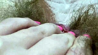Her huge clitoris throbs under fingers to wild orgasm close-up