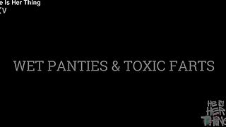 Goddess forces slave panty sniff wet farts ass worship lick domination