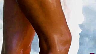 wet curvy milf cara mell bares big tits and fat ass outdoors