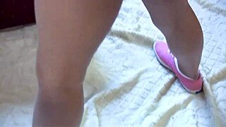 Beautiful Ebony Latina Teen Natural Tits Shake in Nude Dance Routine