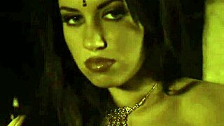 Brunette Indian Erotic Striptease Undressing Teasing Seduction with Ripped Clothes Dancing Nude