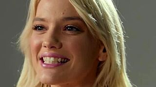 whoa big fake tits blonde milf 😍 kenna james strips n rubs after interview