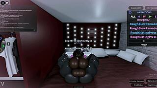Futa fucks me hard in roblox with massive black dick and fills me with cum