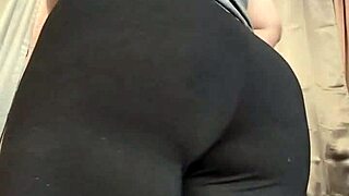 Chubby ass in leggings panties thong your face here