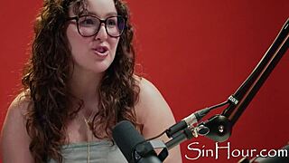 aw man the cute pretty leana lovings in this casting she's just too nerdy hot glasses curly brunette