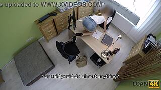 loan4k milf drops panties shows lender big tits ass lick spot for cock insertion