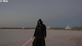Jedi Tal-Ulah cosplay gets creampied hard by Sith lord in Star Wars fun