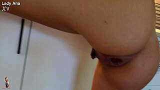 Fisting her gaping ass pussy squirt cum mouthful lover's intimate rush