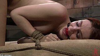 Bound Redhead Takes Monster Cock Deep in Anal Hardcore!