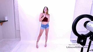 gorgeous teen brunette pounded in modeling audition