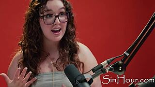 aw man the cute pretty leana lovings in this casting she's just too nerdy hot glasses curly brunette